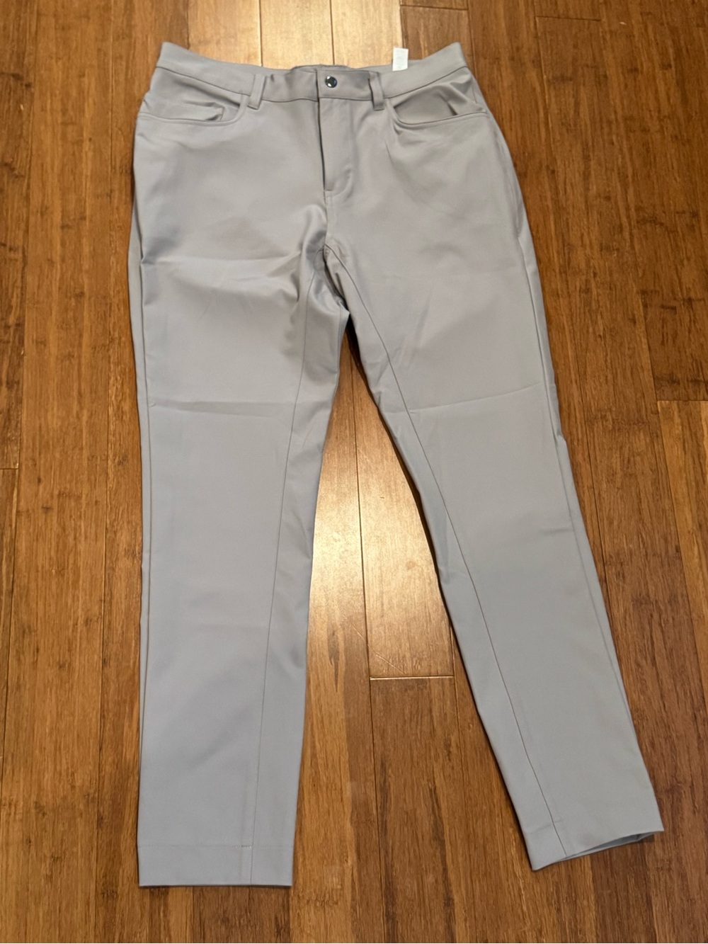 Mens Tapered Athletic Fit Ankle Pants - Light Gray